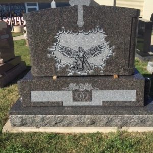 cross granite headstone