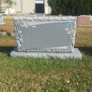 Blank granite headstone